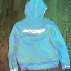 Reflective cxaptured brand zipup